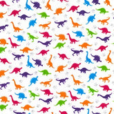 Polycotton Mini Dinosaur Footprint Fabric 80% Polyester 20% Cotton